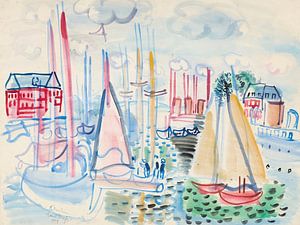 Raoul Dufy - Segelboote im Hafen von Deauville (1929)