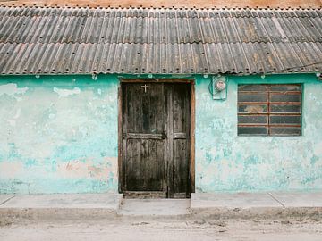 Mexico Rio Lagartos | Front door in fishing village in the Yucatan by Raisa Zwart