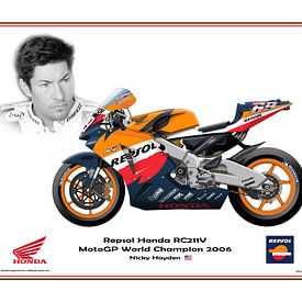 Honda RC211V 2006 #69 Nicky Hayden (USA) Champion du monde sur Adam's World