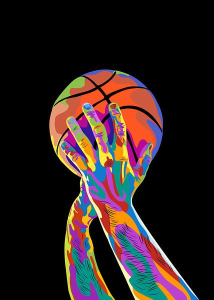 Basketball in pop art by IHSANUDDIN .