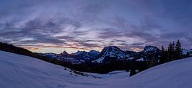 Colourful sunrise on the Sattelegg Pass in the Alps by Martin Steiner