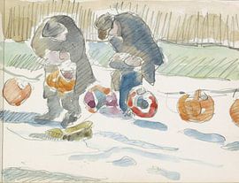 Reijer Stolk - Twee mannen op straat (1916)