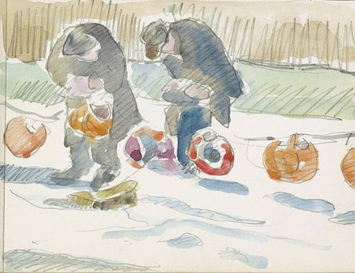 Reijer Stolk - Two men on a street (1916)