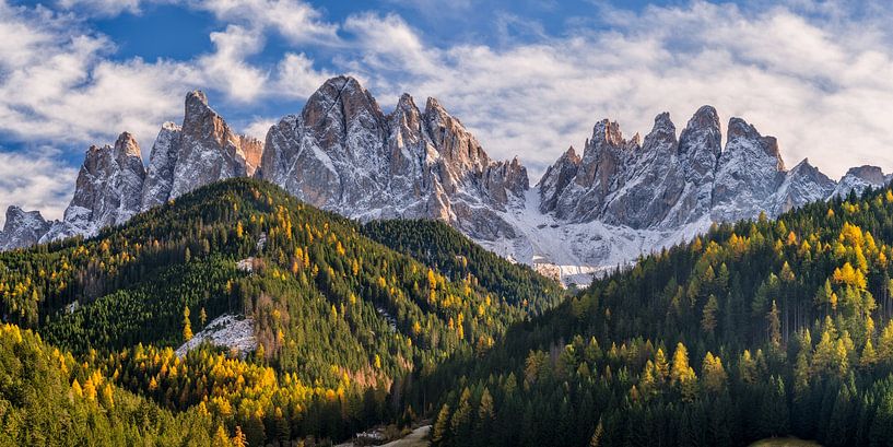 Geislerspitzen South Tyrol in autumn by Achim Thomae Photography