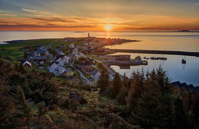 A warm sunset over Alnes, Norway by qtx