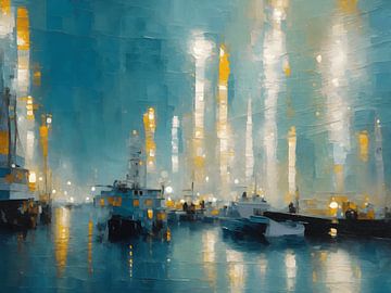 Abstract avond op zee van Jolique Arte