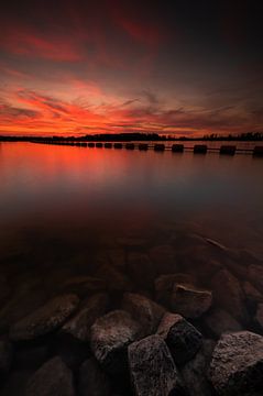 Sunset and Red sky. van Rick Ermstrang