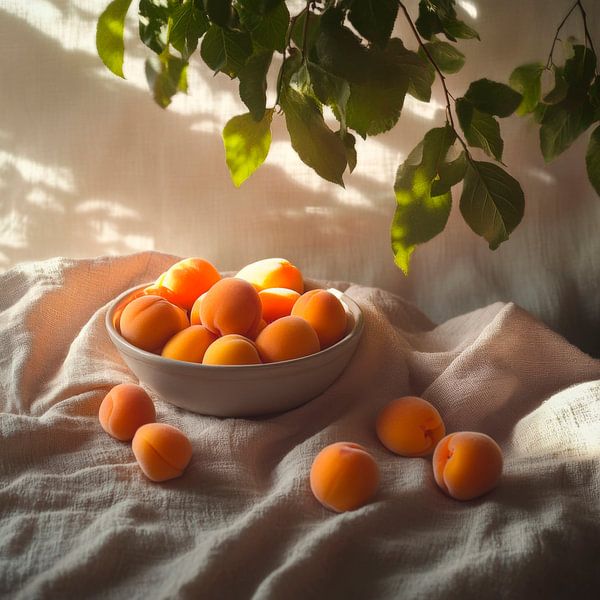 Ripe apricots in the soft light by Poster Art Shop