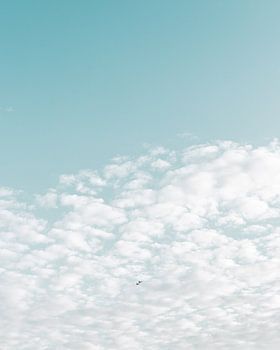 Twee vliegtuigen vliegen door het wolkendek