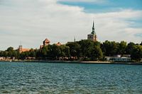 L'horizon historique de Stralsund au bord de l'eau