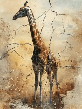 Echo location of Elegance - The Giraffe and the Torn Canvas by Eva Lee