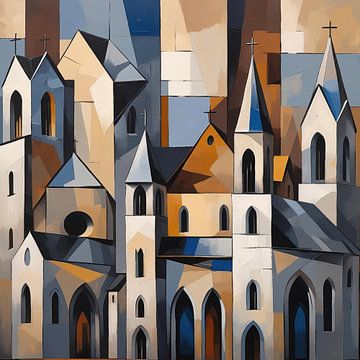 Abstract churches by Kay Weber