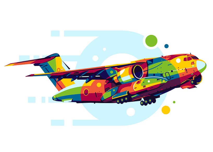 Kawasaki C-2 in Pop Art van Lintang Wicaksono
