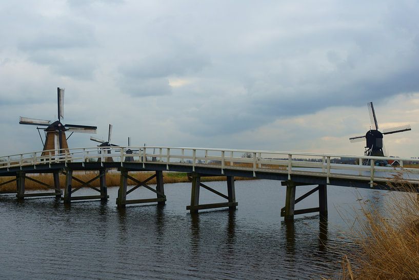 Brug en Molens in Kinderdijk par Michel van Kooten