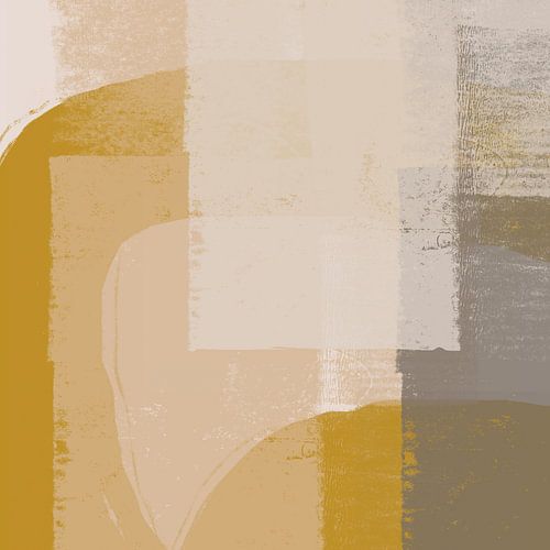 Ocre, blanc et gris. Art abstrait moderne II