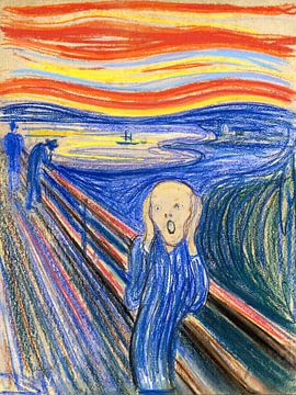 Edvard Munch, The Scream of De Schreeuw, 1895 van Atelier Liesjes