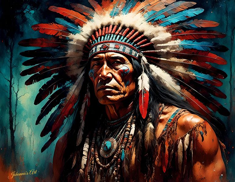 Native American Heritage 43 by Johannas Art Creations