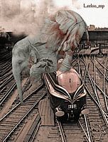 Steampunk Retro Trein - Elefäntchen