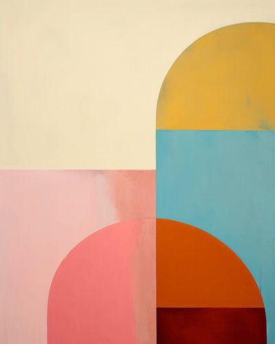 Moderne Abstraktion in ungewöhnlicher Farbkombination