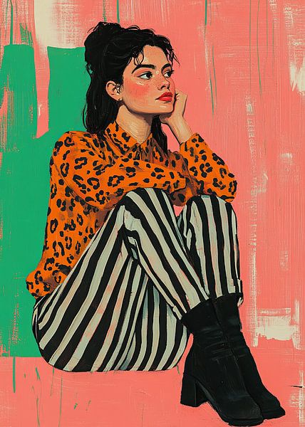 Edgy Elegance in Gouache von Niklas Maximilian