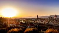 Florenz: Sonnenuntergang mit Blick auf den Dom von Florenz von Rene Siebring Miniaturansicht