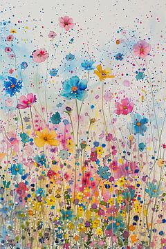 Blumen 1015 | Blumenmalerei von Wunderbare Kunst