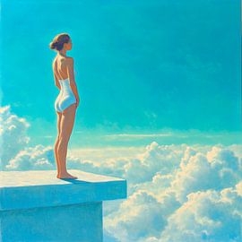 Le saut dans l'inconnu sur Poster Art Shop