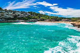 Beautiful seaside on Mallorca island, beach Cala Romantica, s'estany d'en mas by Alex Winter