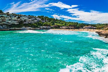 Beautiful seaside on Mallorca island, beach Cala Romantica, s'estany d'en mas by Alex Winter