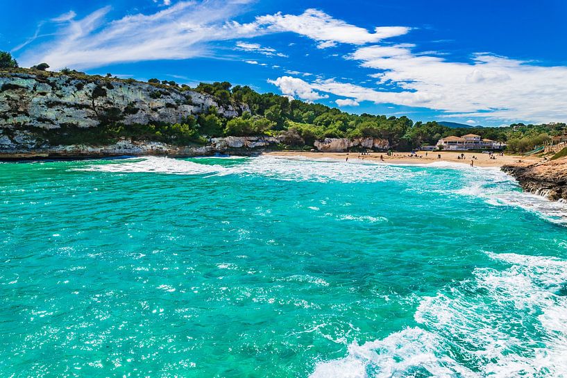 Beautiful seaside on Mallorca island, beach Cala Romantica, s'estany d'en mas by Alex Winter