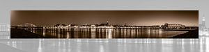 Panoramic photo Nijmegen sepia by Henk Kersten