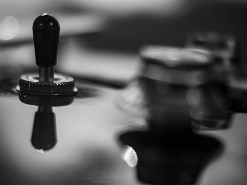 Détail d'une guitare avec image miroir