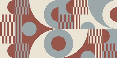 Retro Geometrie: Serene cirkels en strepen nr. 8