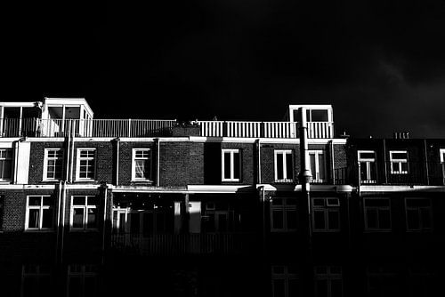 Een zonnige stormige dag in Amsterdam