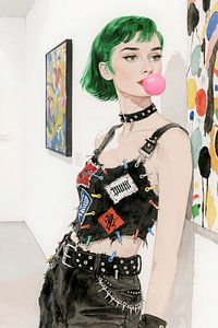 Audrey mit Kaugummi