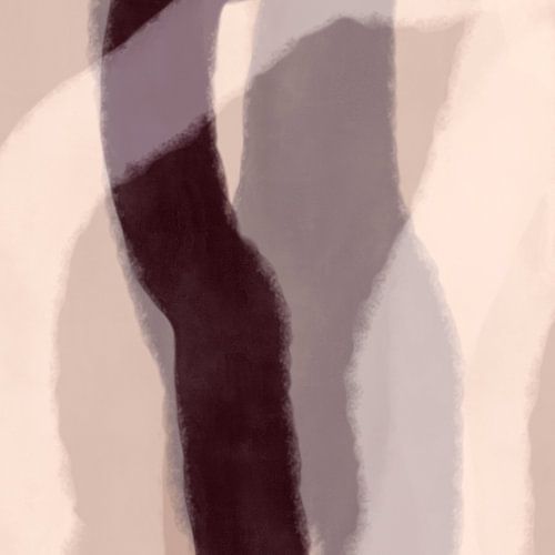 Modern abstract minimalistisch schilderij in taupe en beige