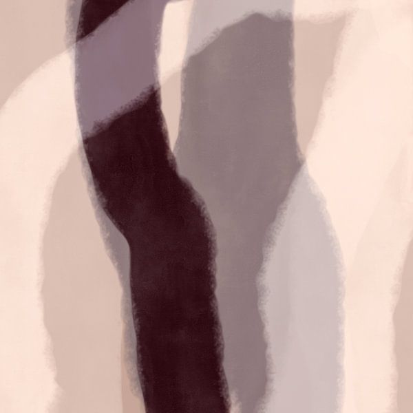 Modern abstract minimalist painting in taupe and beige by Dina Dankers