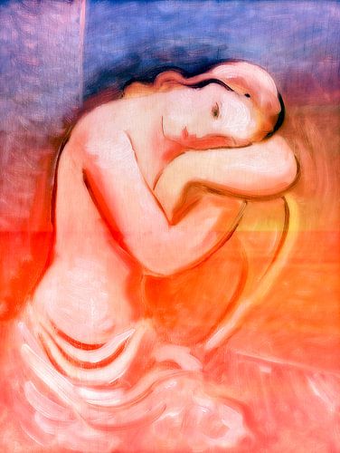 Vrouwelijk naakt dromend van de zomer