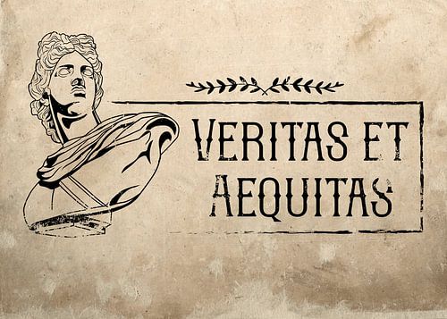 Latijnse spreuk Veritas et Aequitas