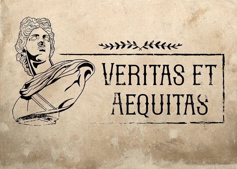 Proverbe latin Veritas et Aequitas par Pixelbull Design