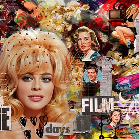 The Film Days – Retro Dreams in Pop Art Collage van Arjen Roos
