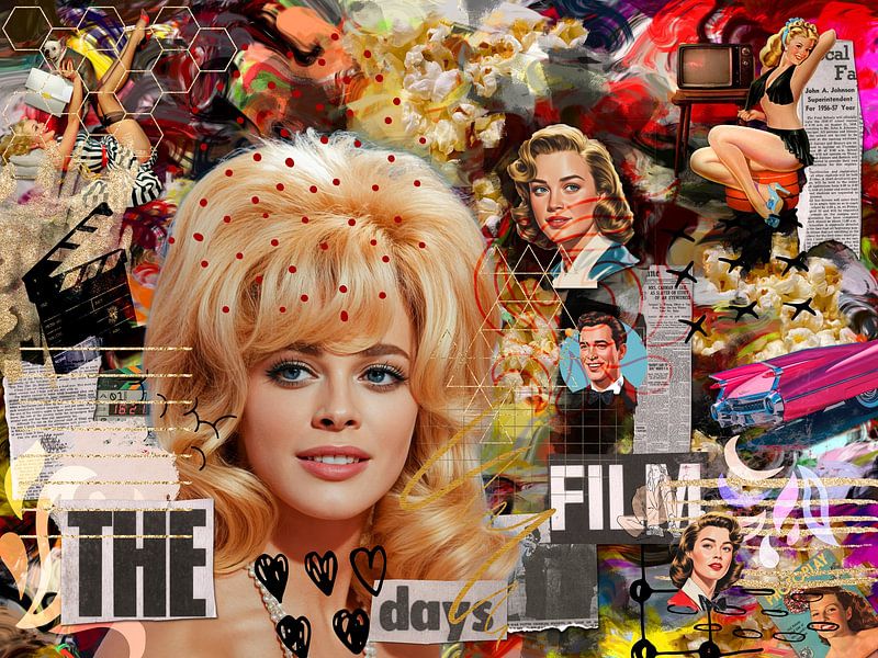 The Film Days - Retro Dreams in Pop Art Collage by Arjen Roos