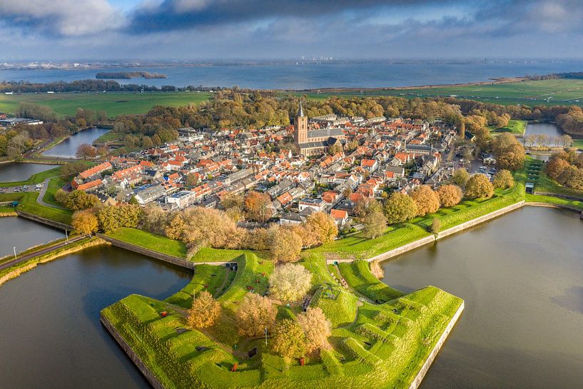 Festungsstadt Naarden in den Niederlanden von oben von Sjoerd van der Wal Fotografie