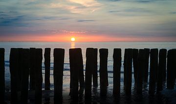 Sonnenuntergang in Zeeland von Mark Bolijn