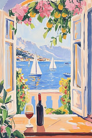 Mediterranean View by Melloi Art