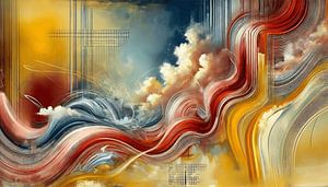 Rêverie Or et Ecarlate : Harmonie entre Ciel et Terre