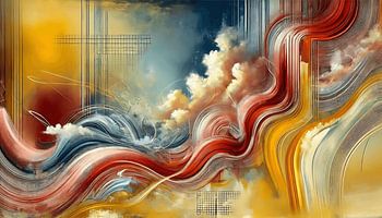 Goldene und Scharlachrote Träumerei: Harmonie Zwischen Himmel und Erde