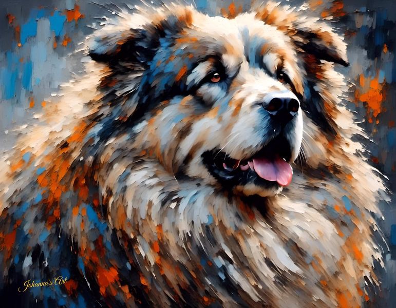 Caucasian Shepherd Dog Portrait 2| Original Dog Art by Johanna's Art by Johannas Art Creations