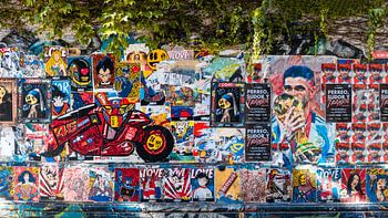 Un mur coloré dans le quartier de Palermo, Argentine