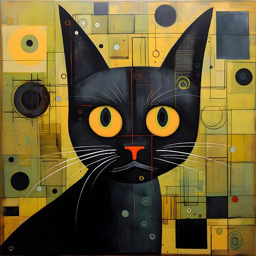 Abstract onschuldig kijkende kat